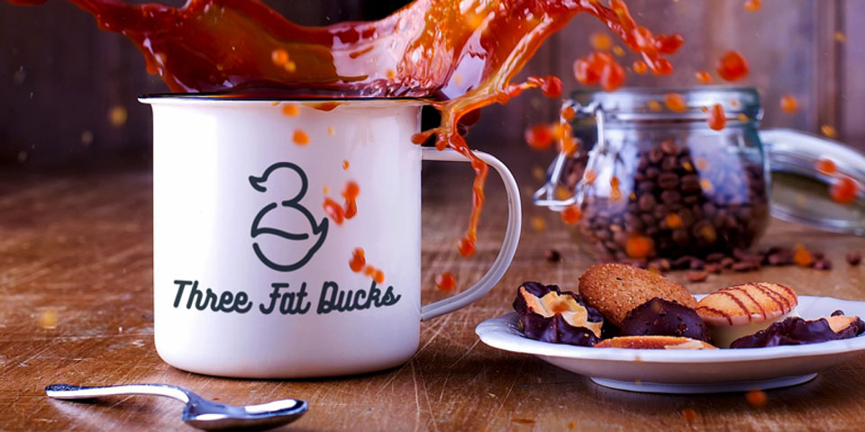 Three Fat Ducks coffee cup