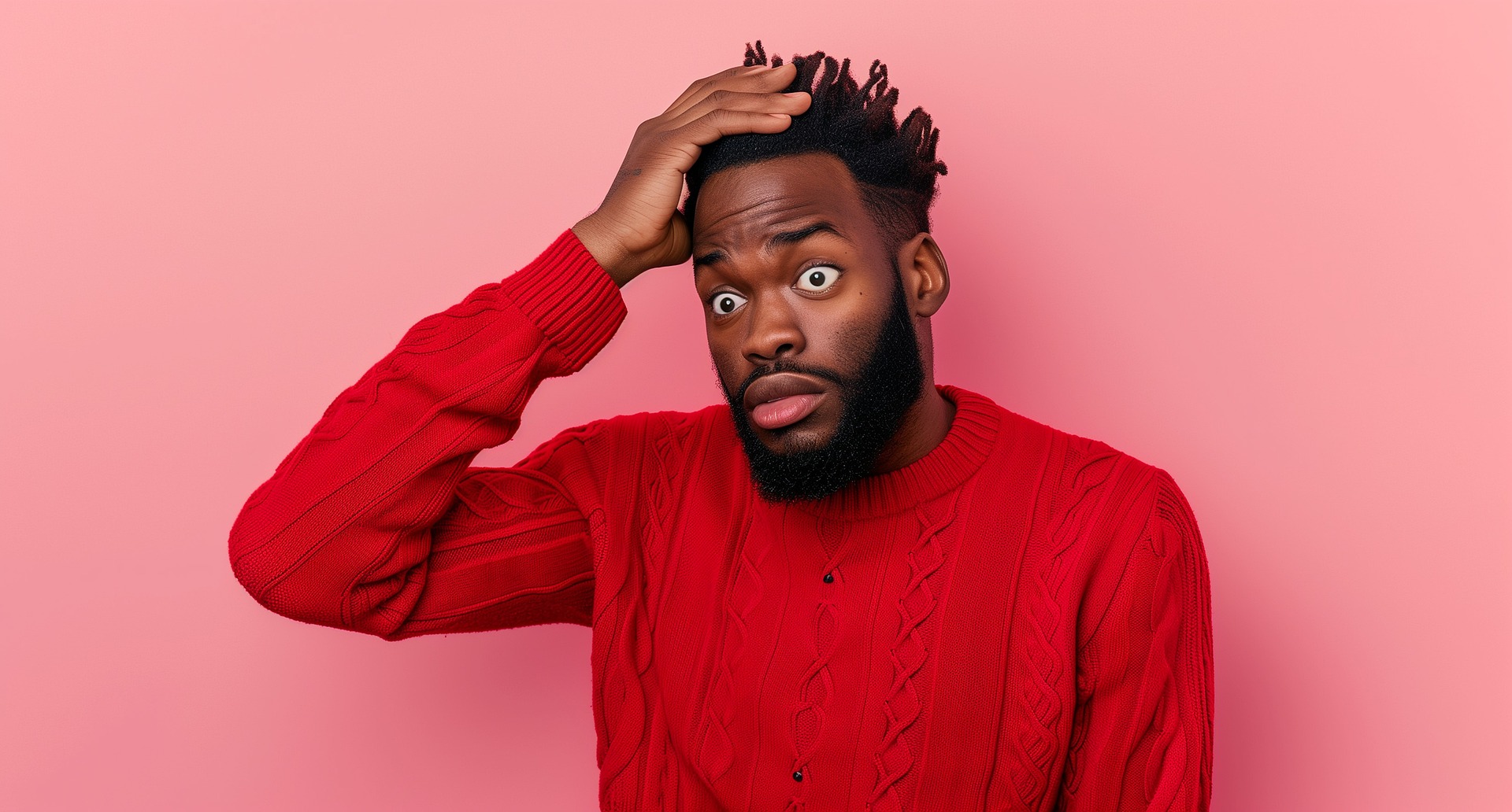 Photo of confused man trying to learn why branding is important